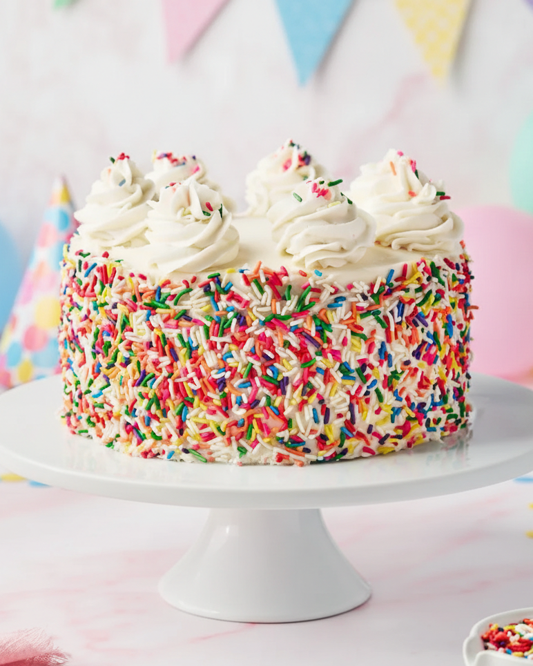 Tarta de cumpleaños confetti